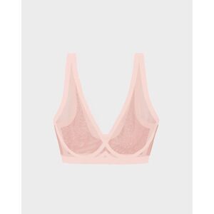 EBY Sheer Mesh Bralette Murex Shell Coral Pink Size S NWT Wireless